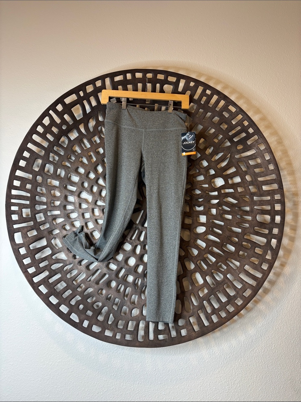 🩶 Jockey Heather Gray 7/8 Leggings Small NWT Stretch Wicking Activewear 🩶